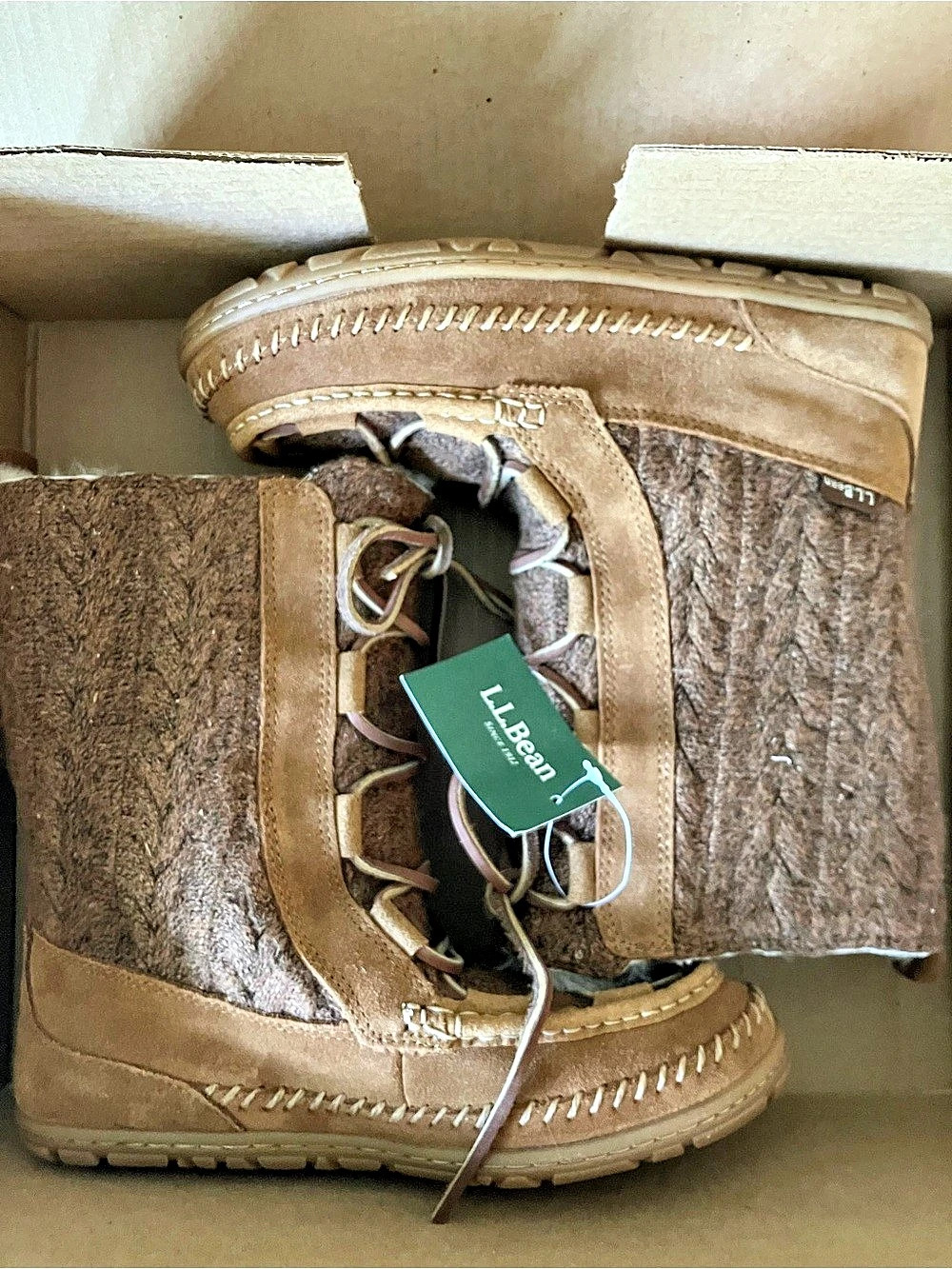 L.L.Bean Wicked Good Lodge Boots Brown US 8/9 (nwt)